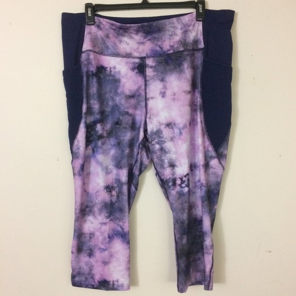 Tek Gear High Waist Purple Capri Leggings 3X - Picture 2 of 8